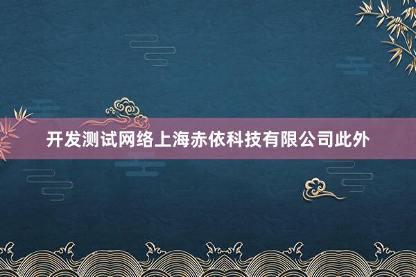 开发测试网络上海赤依科技有限公司此外