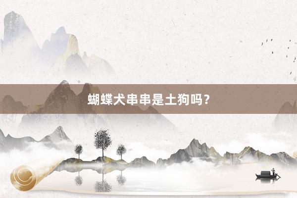 蝴蝶犬串串是土狗吗？